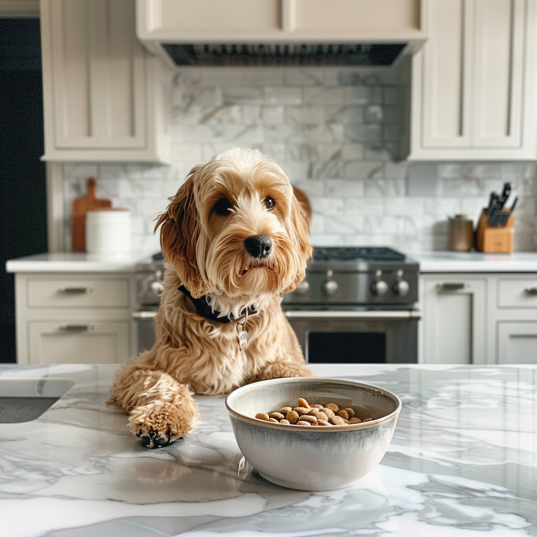 BIOFAN Dog asking for more food